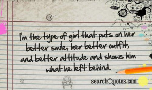 ... smile, her better outfit, and better attitude and shows him what he
