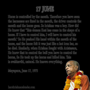 ... quotes of Srila Prabhupada, which he spock in the month of June