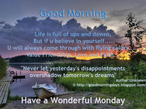 Good Morning Monday. 9 Inspiring Beautiful Quotes for the day