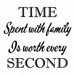 TIME SPENT WITH FAMILY Vinyl Wall Art Quote Decal Words Lettering ...