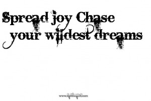 Spread Joy Chase Your Wildest Dreams