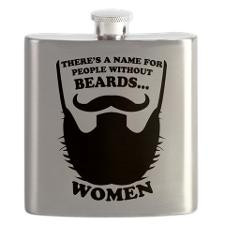 Funny Beard Saying Flask for