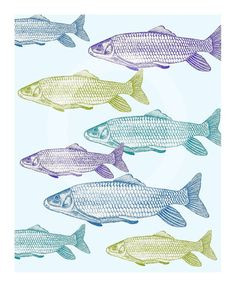 Fish Print, repeat pattern, sea, colour, detail More