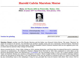 Harold Calvin Marston Morse