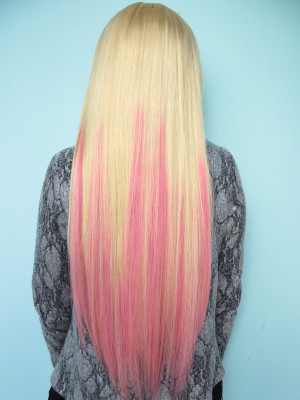 Pink and Blonde Hair Extensions