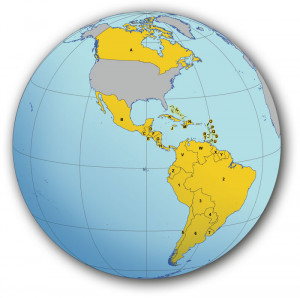 Larger Image of Western Hemisphere Map
