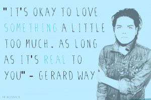 Gerard Way Quote Blue by MikeyChemicalWay