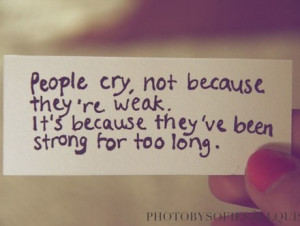 ... They’re Weak. It’s Because They’ve Been Strong For Too Long