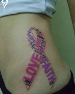 Cancer Ribbon Meaningful Tattoo For Girls