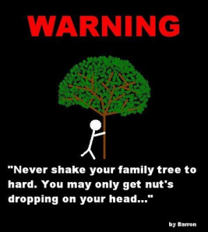 Never shake your family tree, trust me.