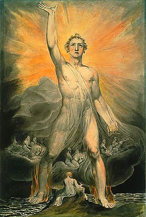 The Angel of the Revelation by William Blake (1757-1827)