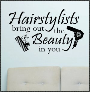 Vinyl Wall Quotes Lettering Hairstylists Bring Beauty