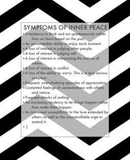 symptoms of inner peace #quotes #peace #love...slowly, I am noticing ...