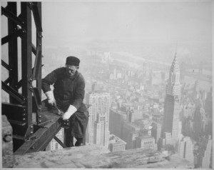 ... new york Empire State Building chrysler building worker lewis hine