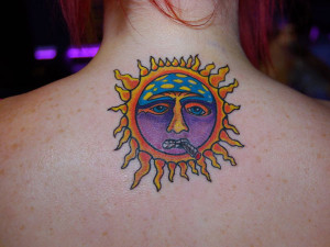 Black And White Sublime Sun Tattoo