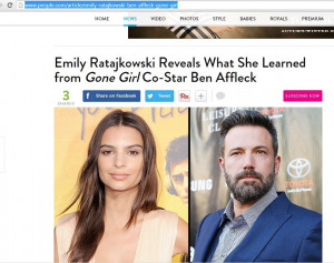 Emily Ratajkowski talks about working with Ben Affleck in new ...