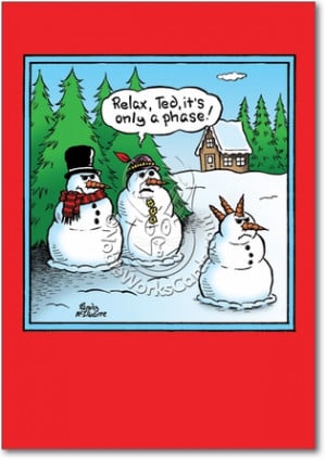 Only A Phase Adult Humor Merry Christmas Greeting Card Nobleworks