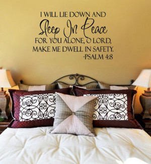 Sleep In Peace Bible Verse- Wall Say Quote Word Lettering Art Vinyl ...