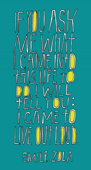 live out loud. lettering by lisa congdon.