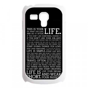 Life Quotes About Passion Typograph Samsung Galaxy se3 mini case