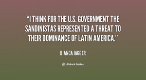 think for the U.S. government the Sandinistas represented a threat ...