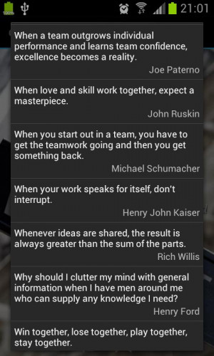 Teamwork Quotes - screenshot