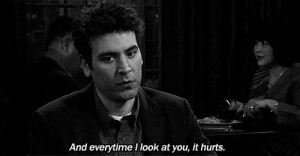 and White sad hurt b&w how i met your mother himym tv show ted mosby ...