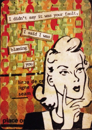ATCs for Swaps - Snarky Sayings Collage Cards