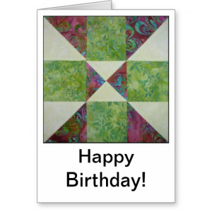 Quilt Block Quotes Birthday Card