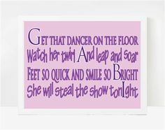 Dance Gifts Dance Quotes Dance Art Gabi 8x10 by LarkRoadRhymes, $20.00