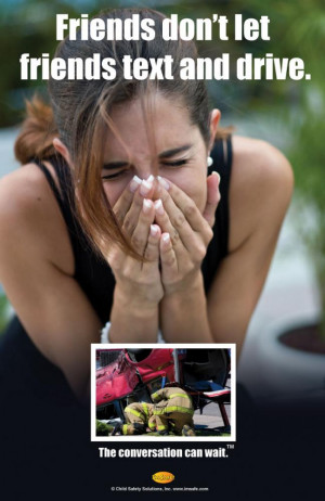 6036 Friends Don't Let Friends Text and Drive Poster - English