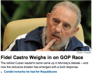 So AOL thinks Fidel Castro’s views on GOP are newsworthy?