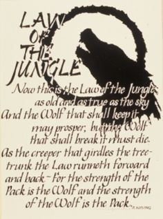 Law Of The Jungle Rudyard Kipling