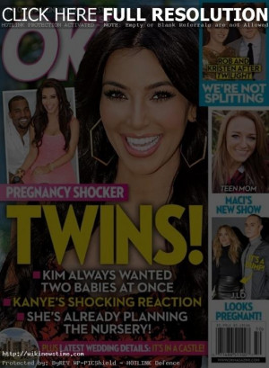 ... Kardashian is pregnant with twins by her current boyfriend Kanye West
