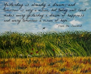 wheat field with poppies and a lark vincent van gogh image with quote ...