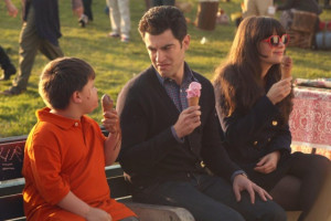 NEW GIRL: Schmidt (Max Greenfield, C) can't enjoy a day at the beach ...