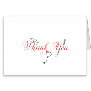 Nurse Thank You Note Red Hand Calligraphy RN Cards