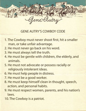 Gene Autry's Cowboy Code.
