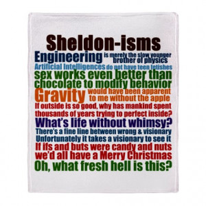 Big Bang Gifts > Big Bang Living Room > Sheldon Quotes Throw Blanket