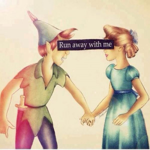 time low, love, peter pan, quotes, run away, somewhere in neverland ...