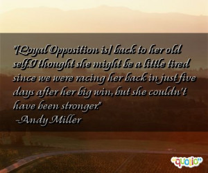 Loyal Opposition is] back to her old