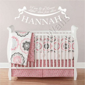 Girls Name Wall Decal A Wee Bit of Heaven Quote by FleurishWalls, $32 ...