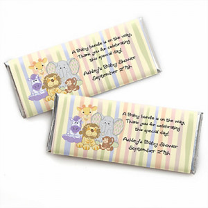 Zoo Crew - Personalized Baby Shower Candy Bar Wrapper Favors