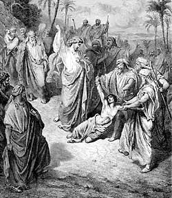 Jesus commands the evil spirit to come out of the boy and torment him ...