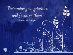 Wallpaper: Quotes-Determine Your Priorities And Focus On Them ...