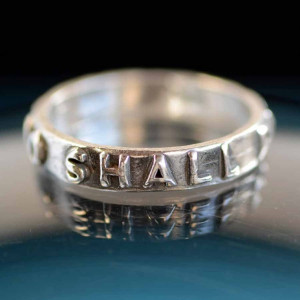 This too shall pass ... Inspirational quote on solid Fine Silver Ring ...