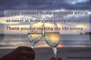 Birthday quotes for girlfriend