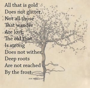 Tolkien Quote, All That Glitters Is Not Gold, Vintage Tree Art ...