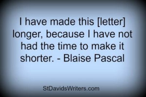 Writing quote - Blaise Pascal