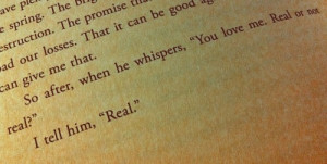this quote from Mockingjay -So after, when he wispers, 